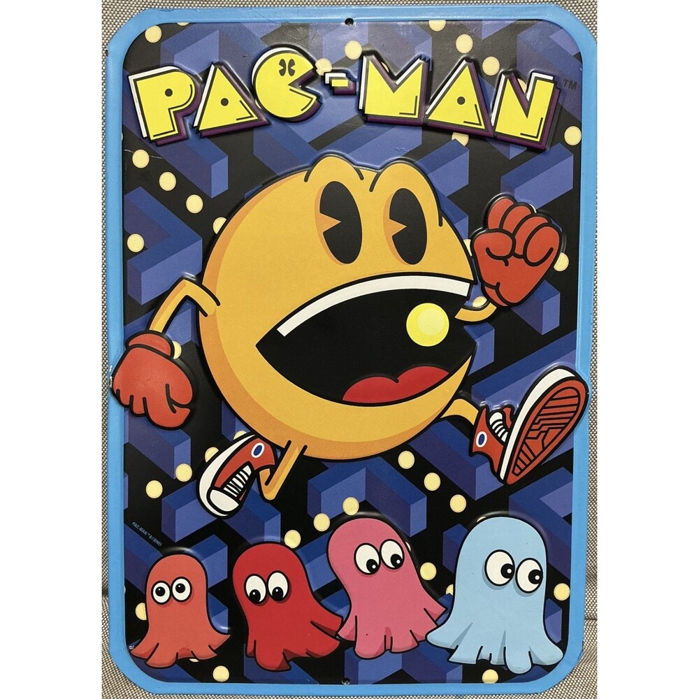 PAC-Man Metal Sign 9 X 12 INCH GAMER DECOR